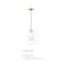 Designers Fountain Liana 60 Watt 1-Light Brushed Gold Glam Pendant Light with Etched Glass Shade D328M-6PB-BG - alternate 3
